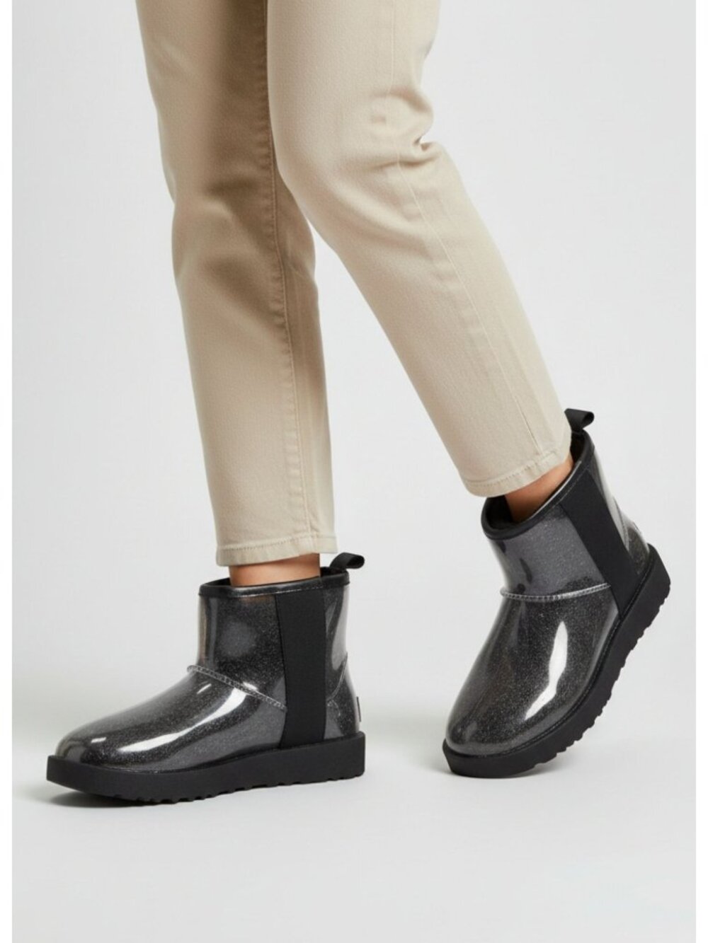 Clear Waterproof Ankle Rain Boots With Non-Slip Soles